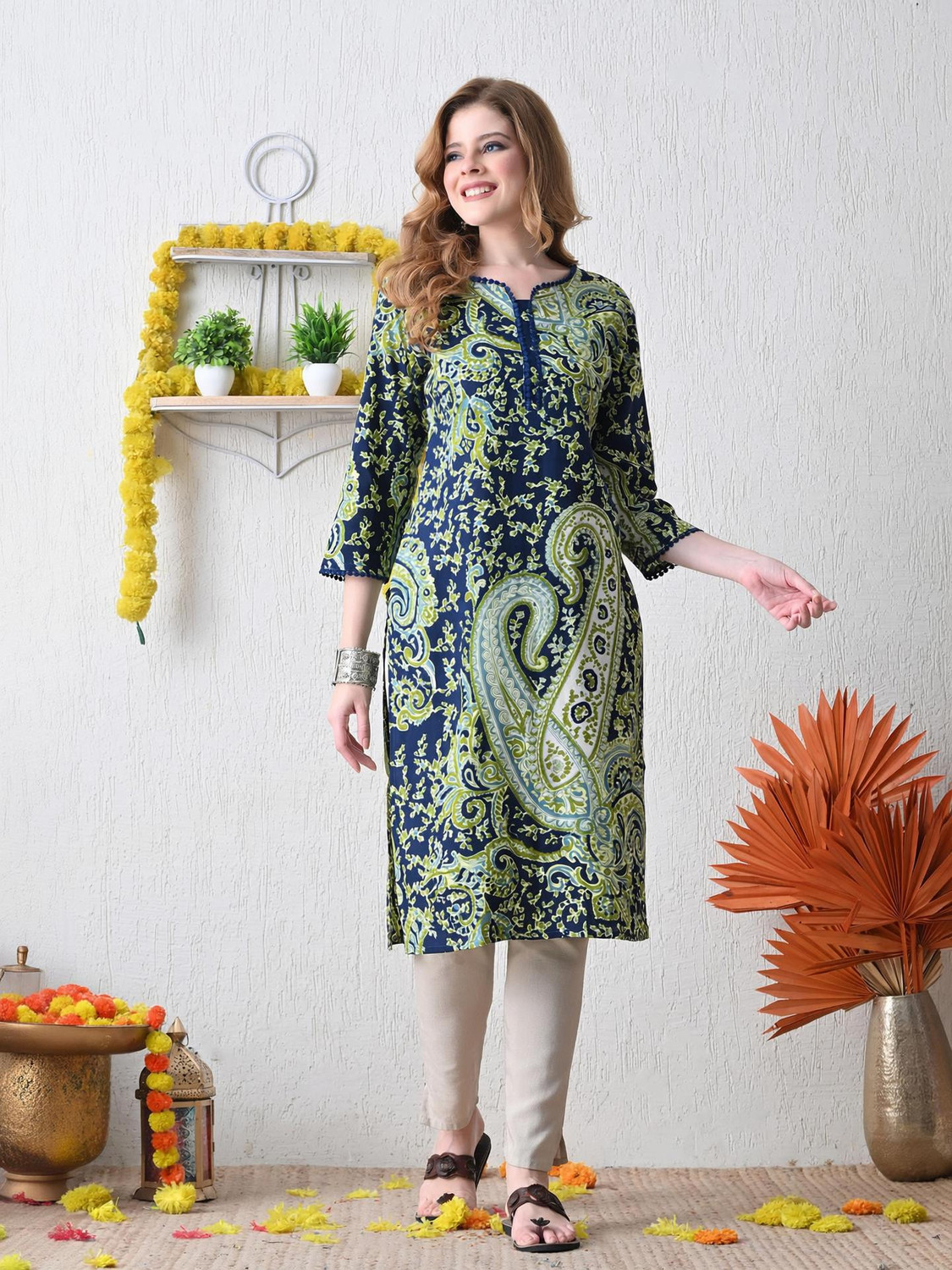 Image of Koito Women Printed Straight Kurta