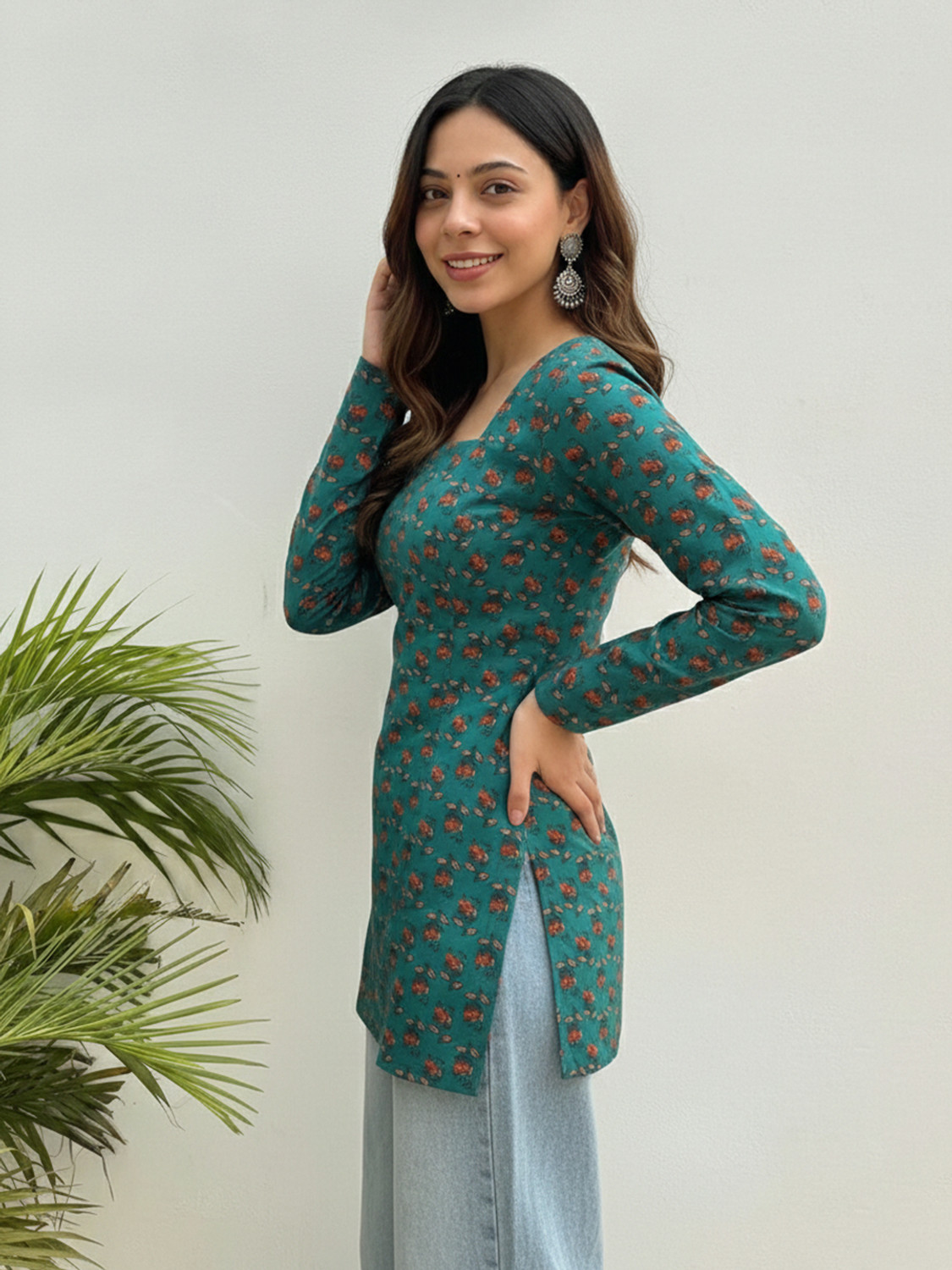 Image of Gosriki Women Printed Cape Kurta