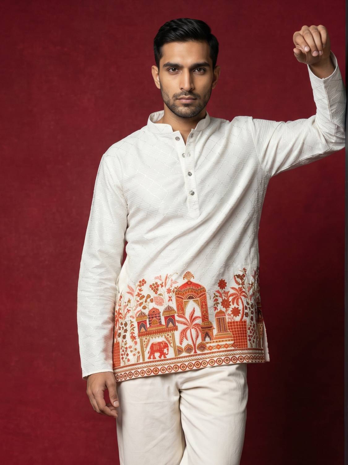 ANOUK Printed Cotton Blend Straight Kurta - Image 5