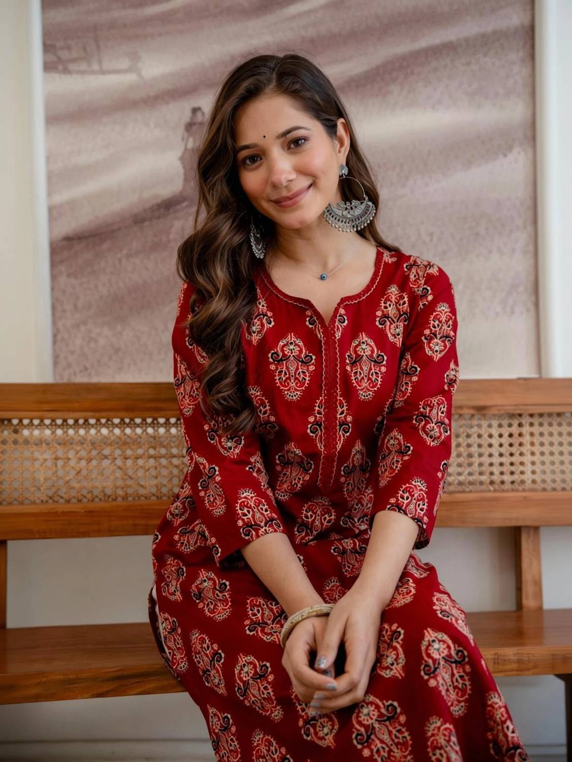 MARKHYA WALA Women Printed A-line Kurta