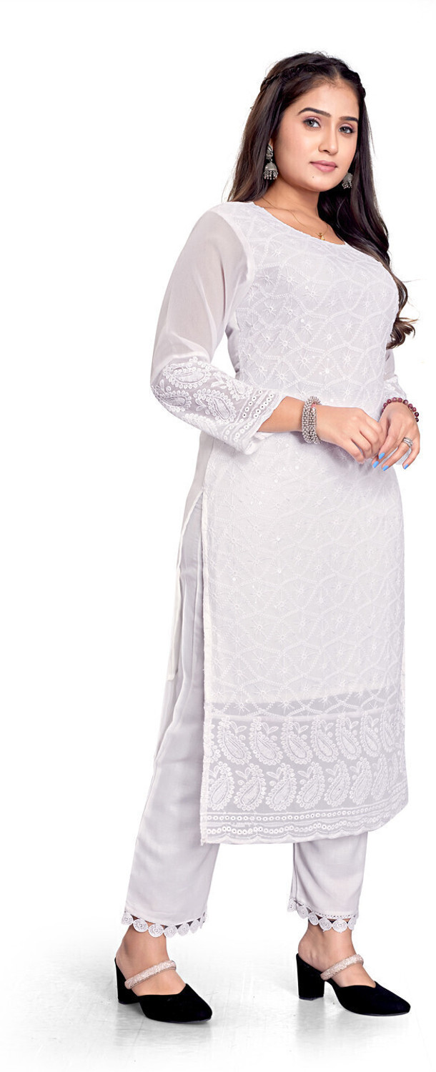 Image of KAYRAAH Women Embroidered Straight Kurta