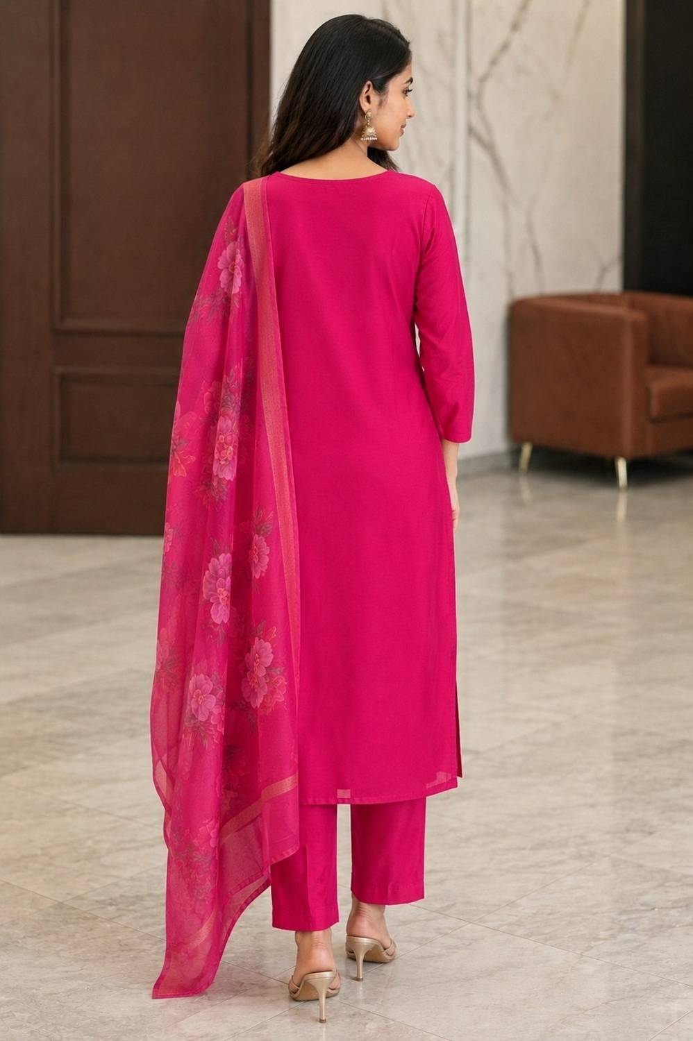 Pranitha Women Embroidered Straight Kurta - Image 2