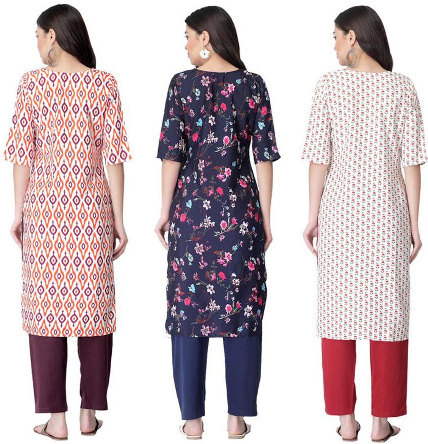Image of 1 Stop Fashion Women Printed Straight Kurta