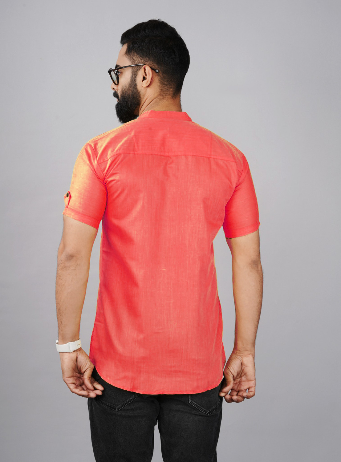 Image of Fashion Marts Men Solid Straight Kurta