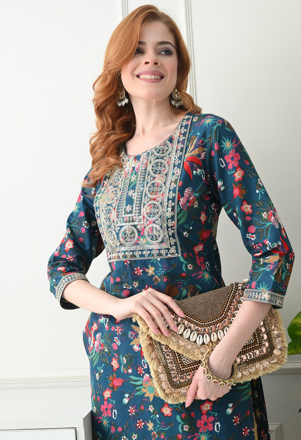Image of KJFAB Women Printed Straight Kurta