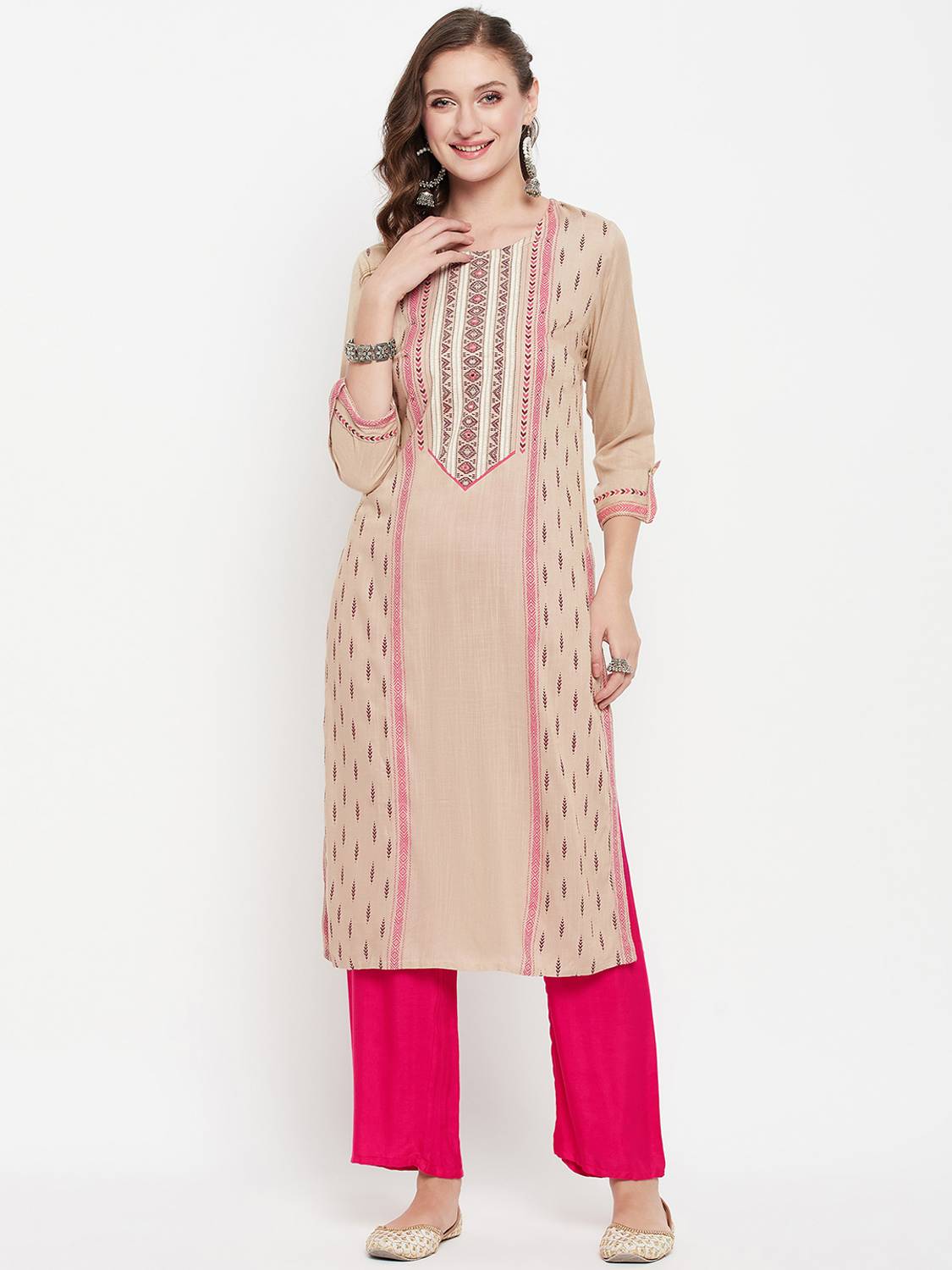 CANTABIL Women Printed Straight Kurta