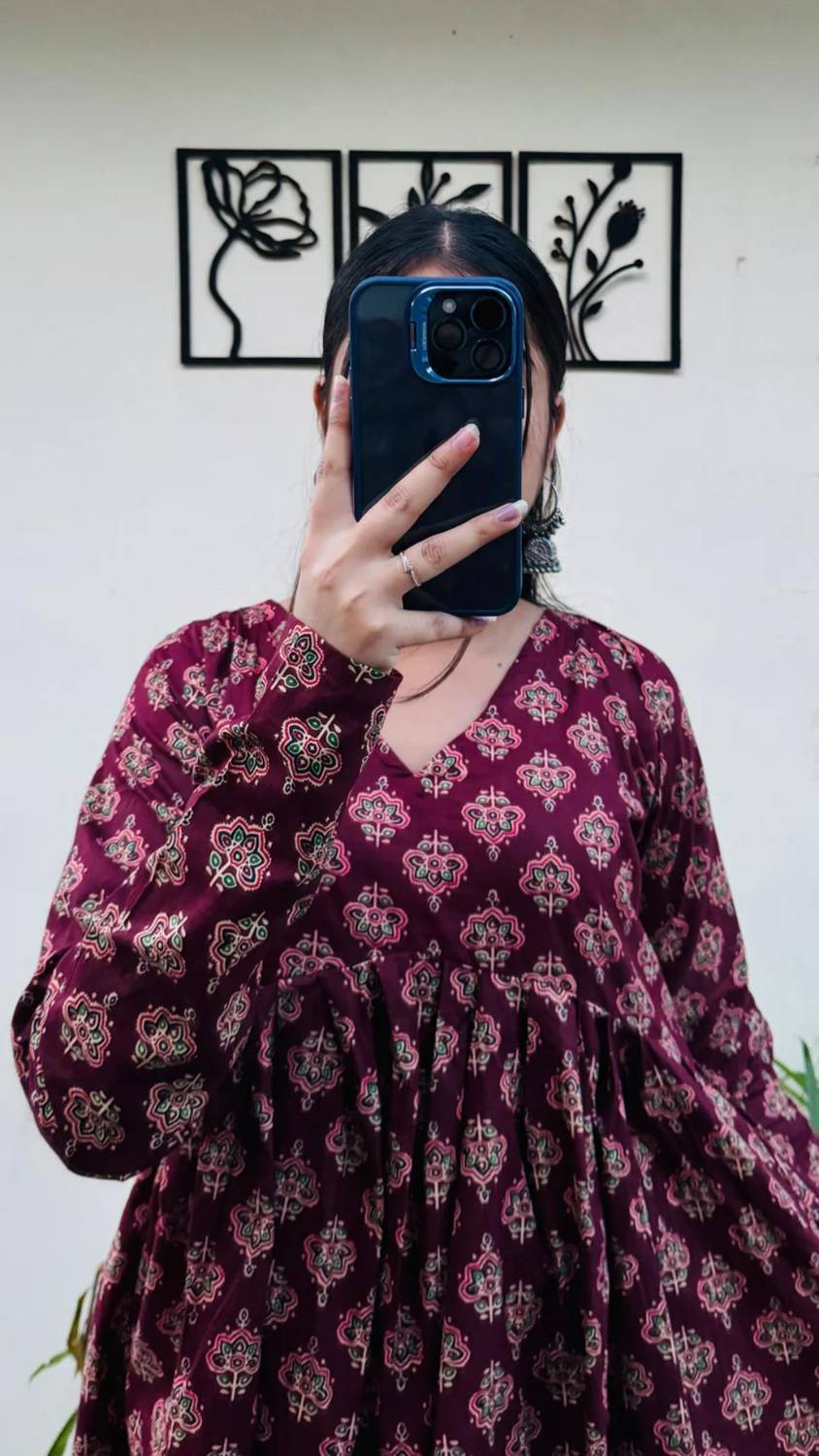 BRAHMASTRA Women Printed Flared Kurta