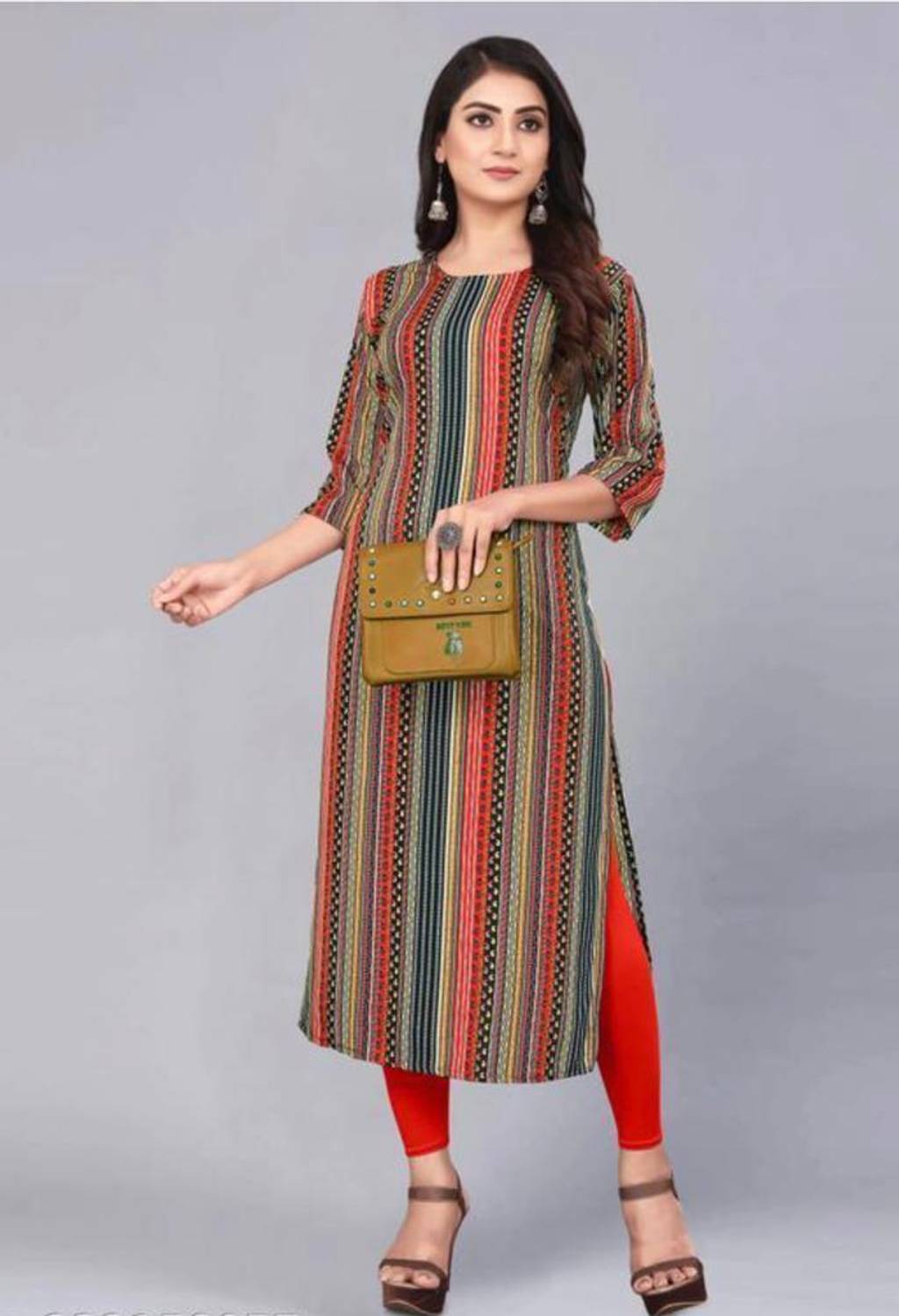 HouseOfCommon Women Striped A-line Kurta