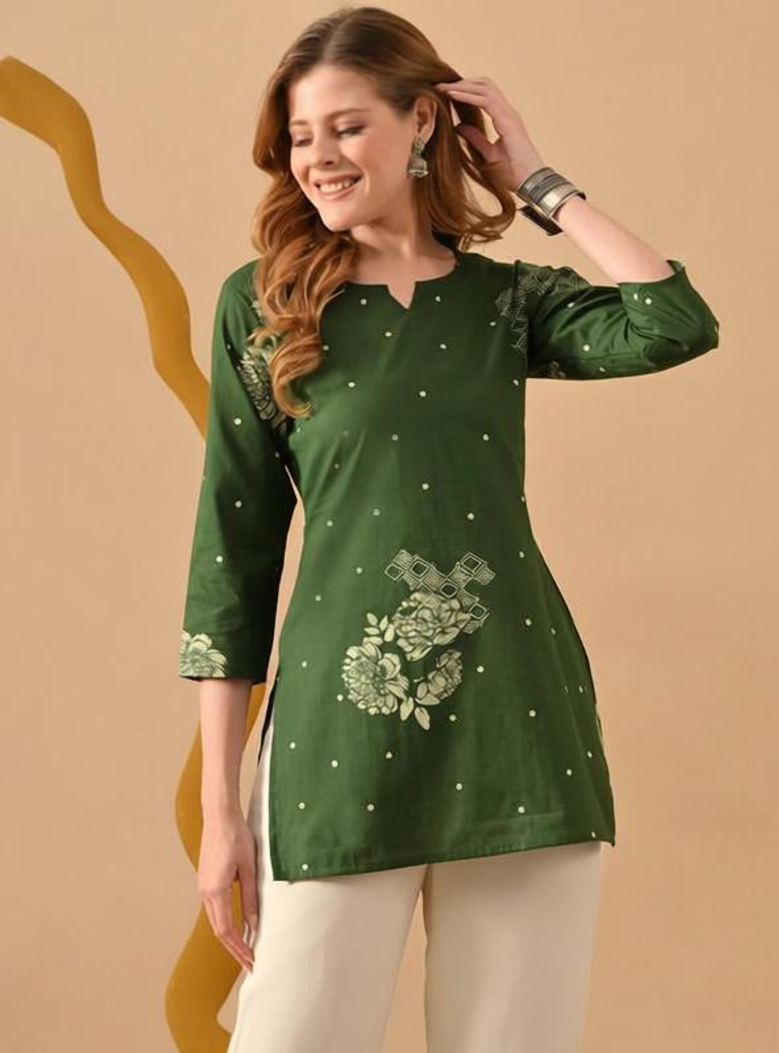 Image of PEROWA Women Printed Straight Kurta