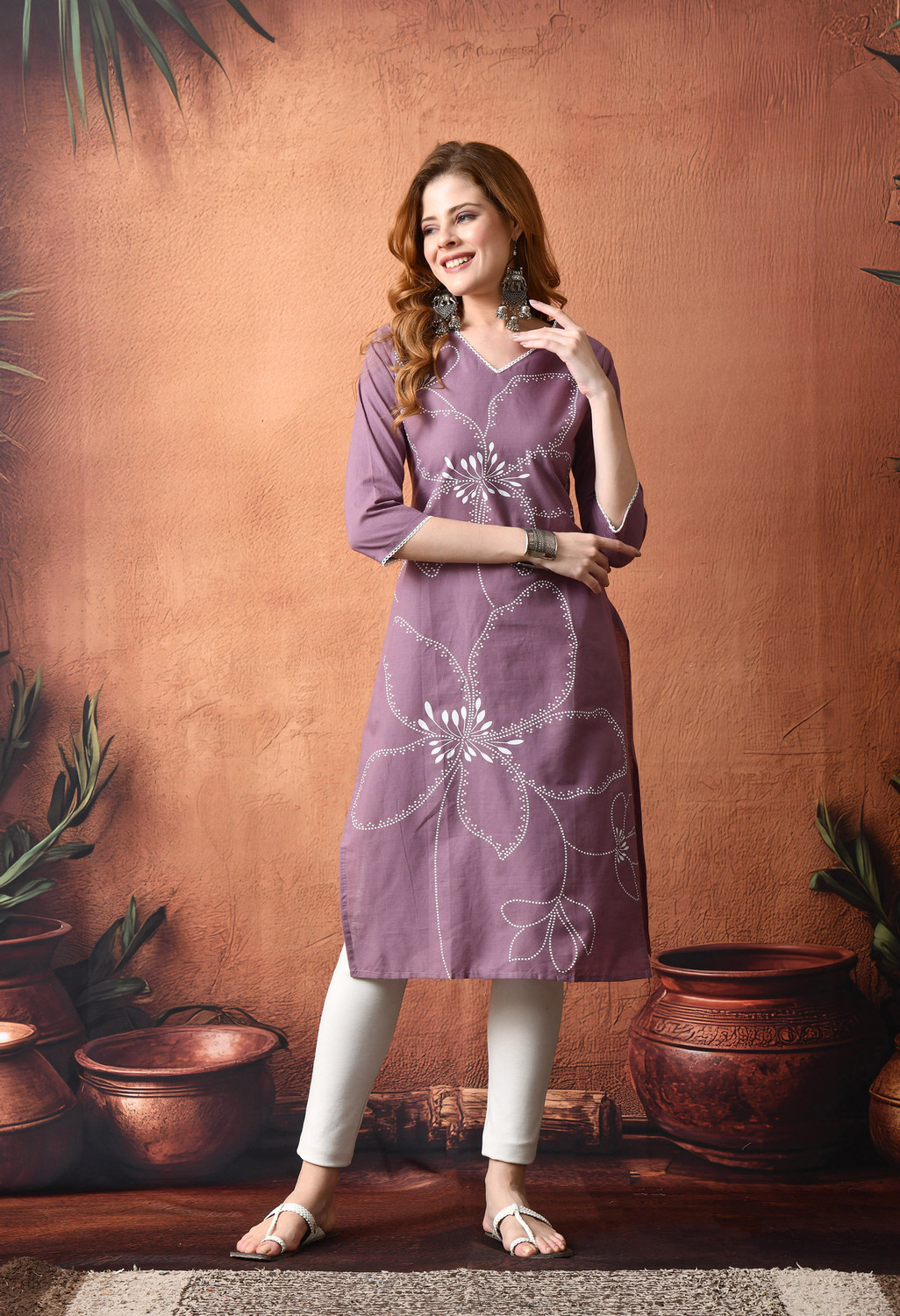 Image of BKApparels Women Printed Straight Kurta