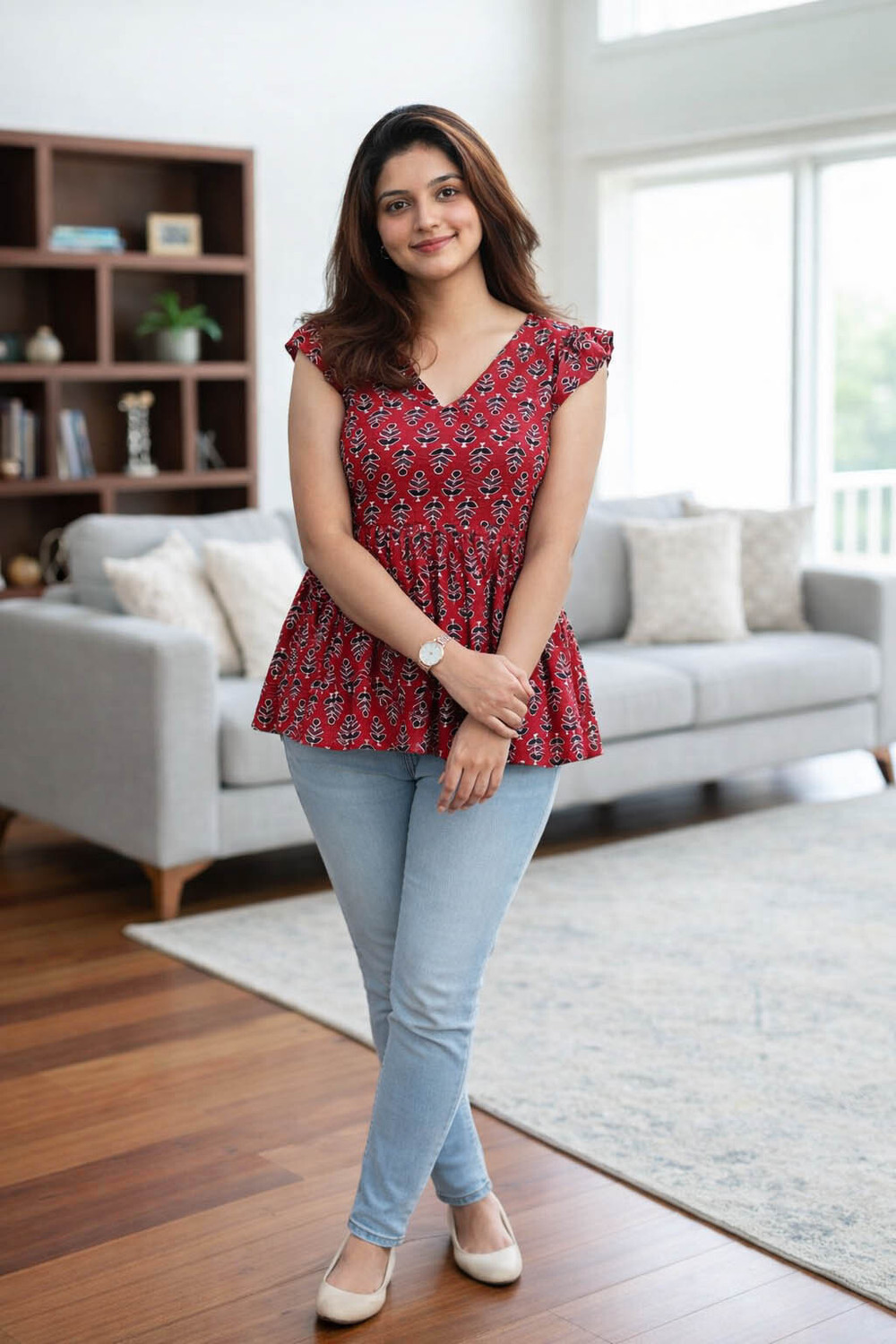 Image of MAVEKRIZ Women Printed A-line Kurta
