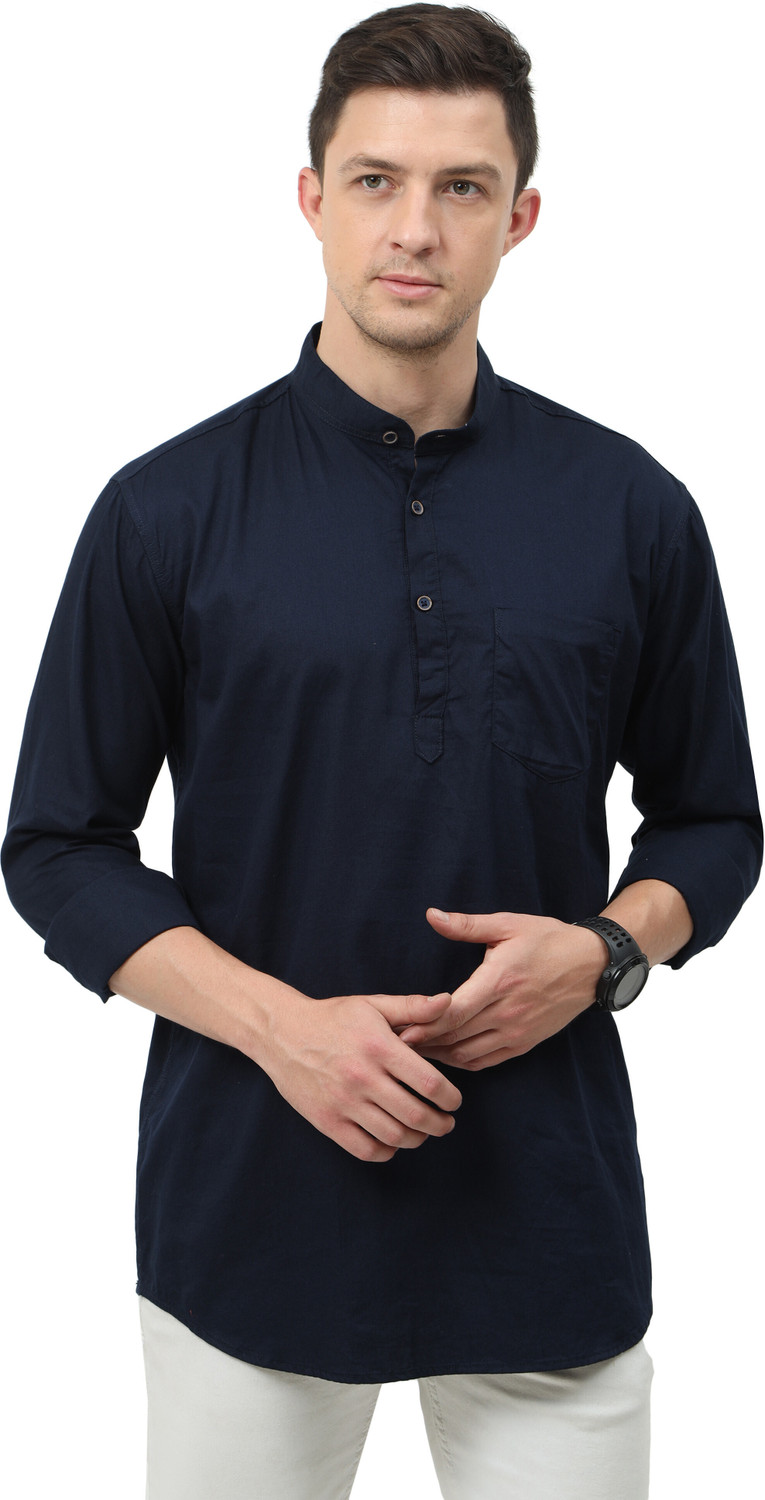 Image of Miraan Men Solid Straight Kurta