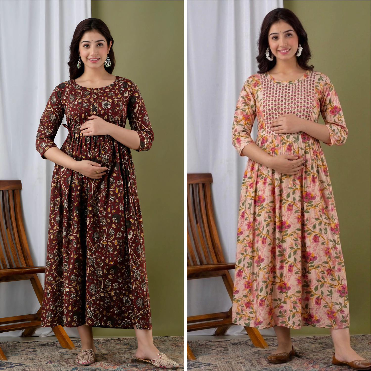Image of The JD Women Printed Anarkali Kurta
