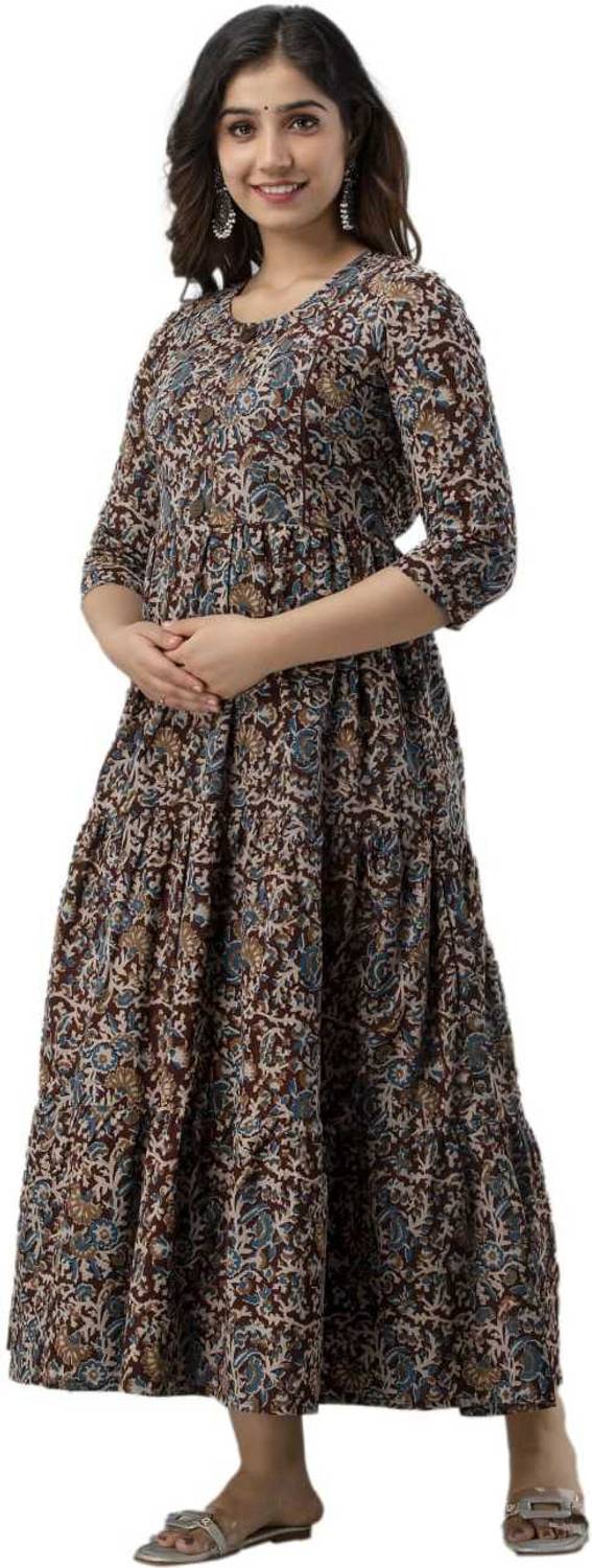 CHARNEST Women Printed Flared Kurta