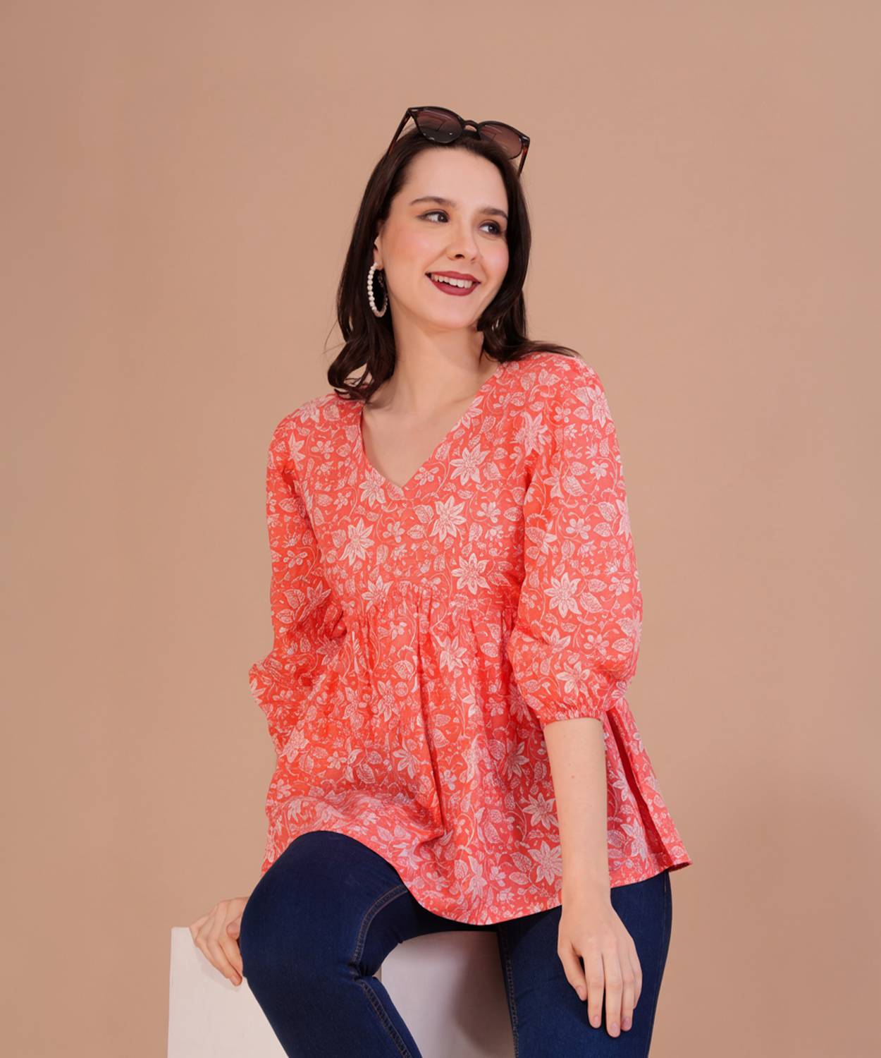 Annsh Apparel Women Floral Print Flared Kurta
