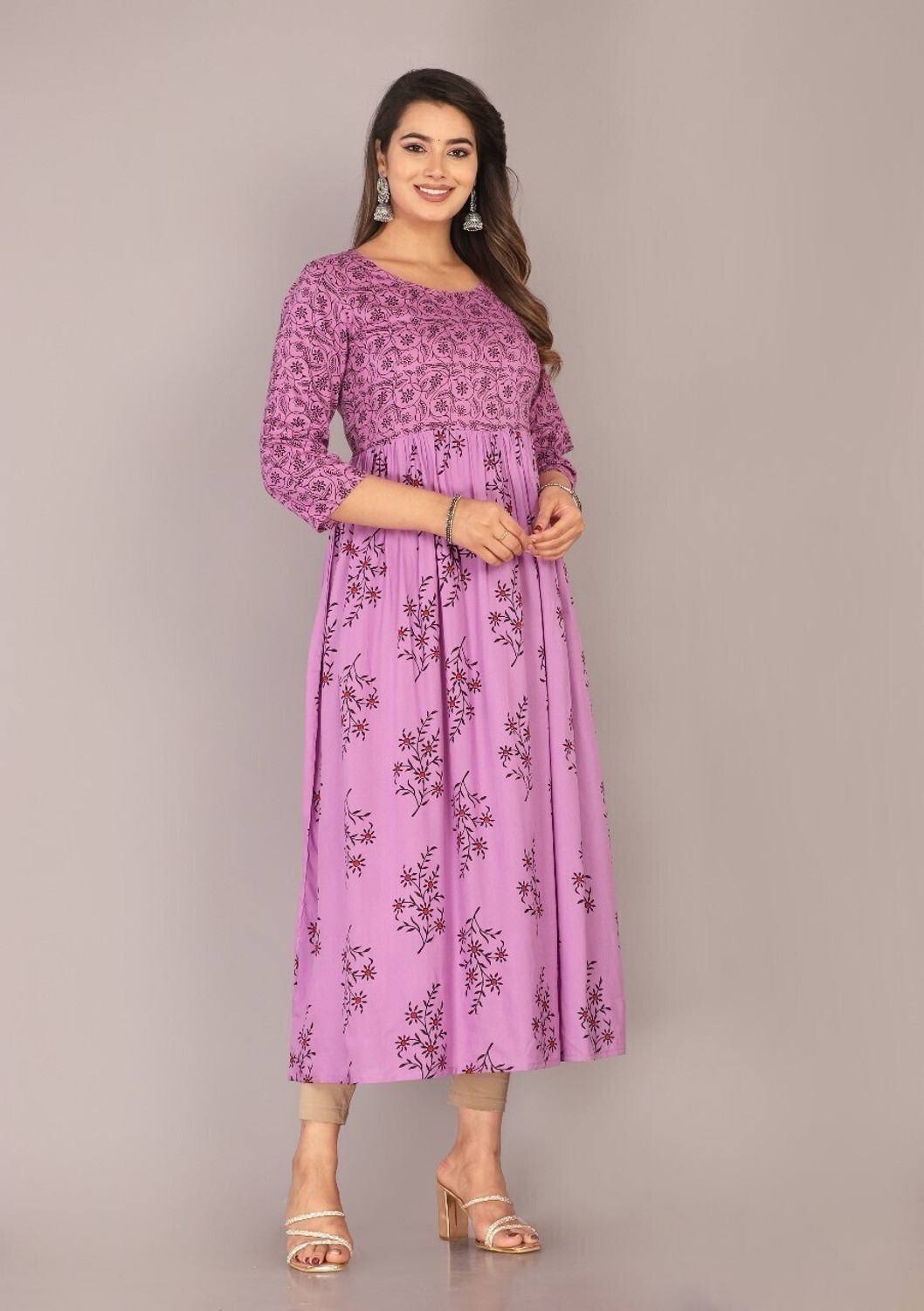 Image of PRIYANSHI DESIGNING Women Printed Anarkali Kurta