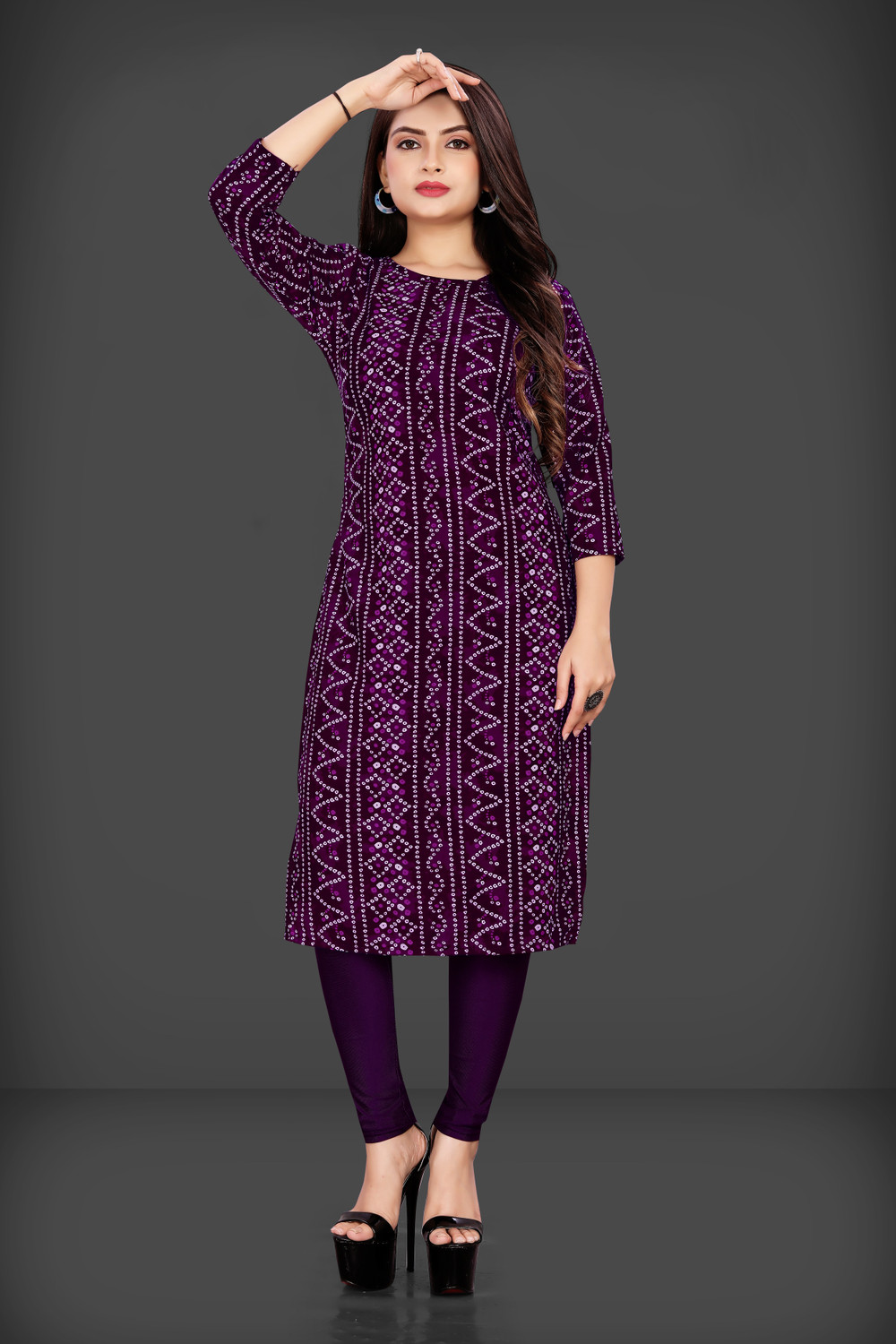 Image of Tashvi Creation Women Printed Straight Kurta