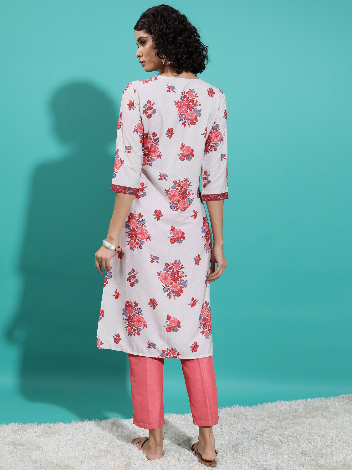 Image of KETCH Women Floral Print Straight Kurta