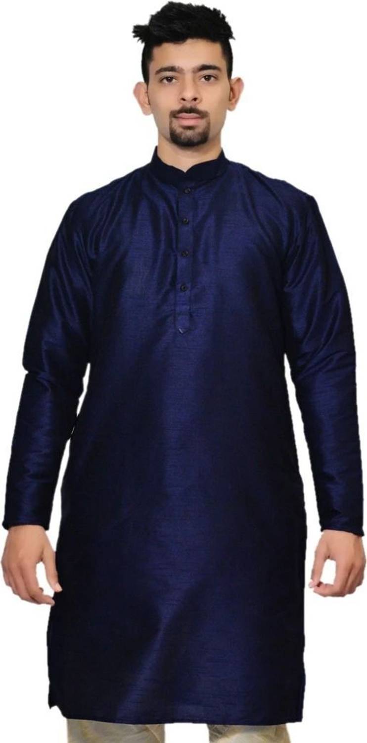 Mag Men Solid Straight Kurta