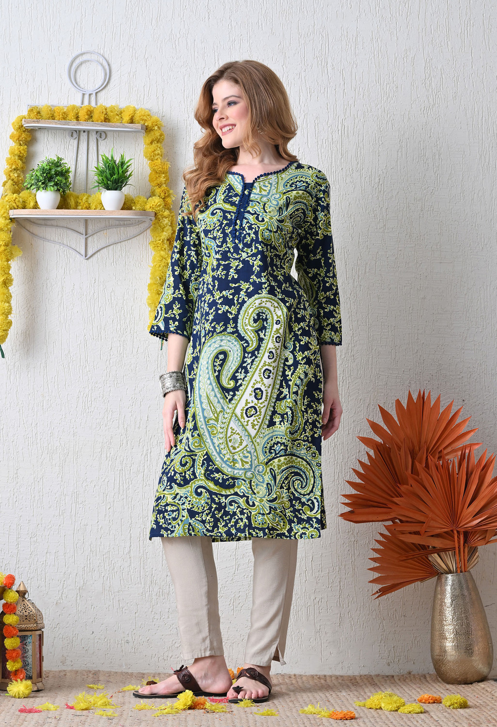 Image of Koito Women Printed Straight Kurta