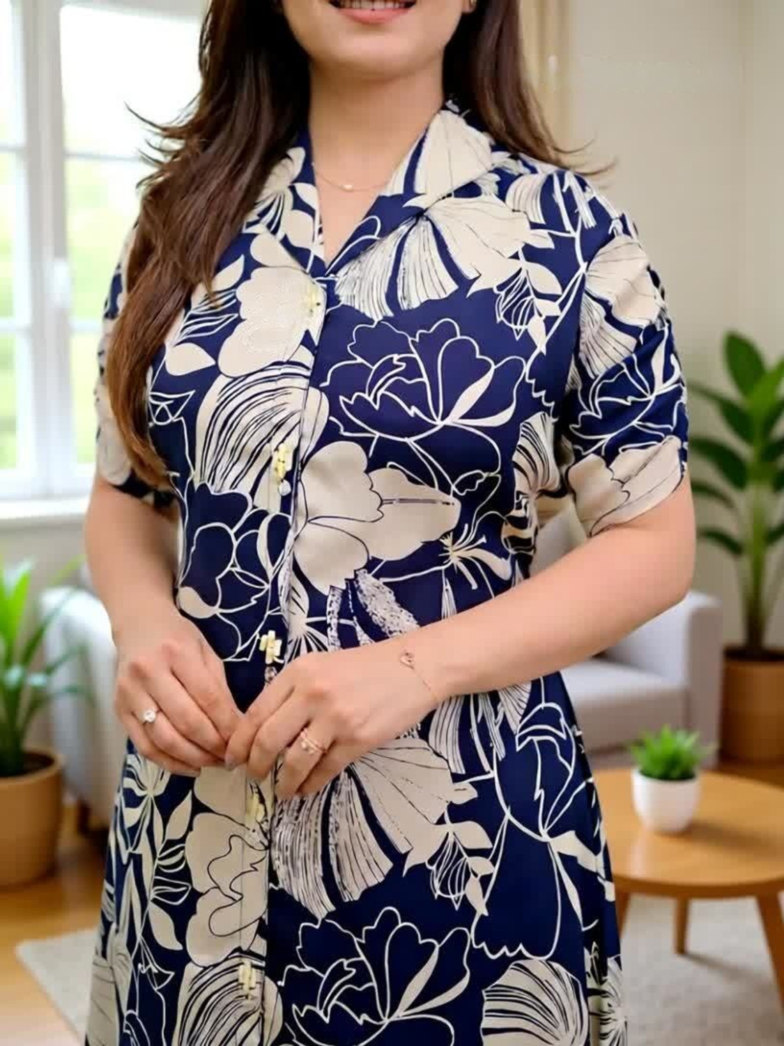 Image of Harivastra Women Floral Print, Printed A-line Kurta