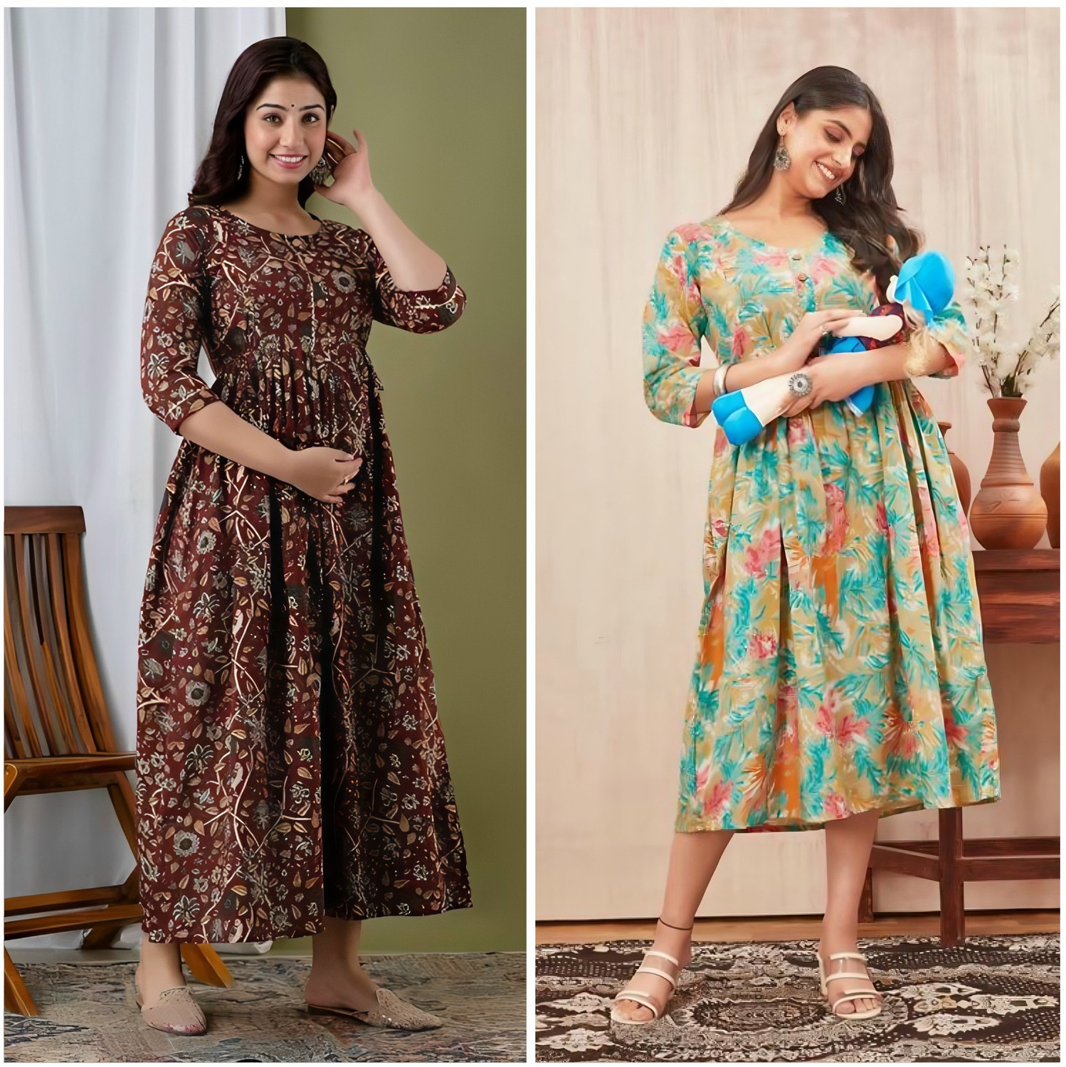 Image of Dream Global Women Printed Anarkali Kurta