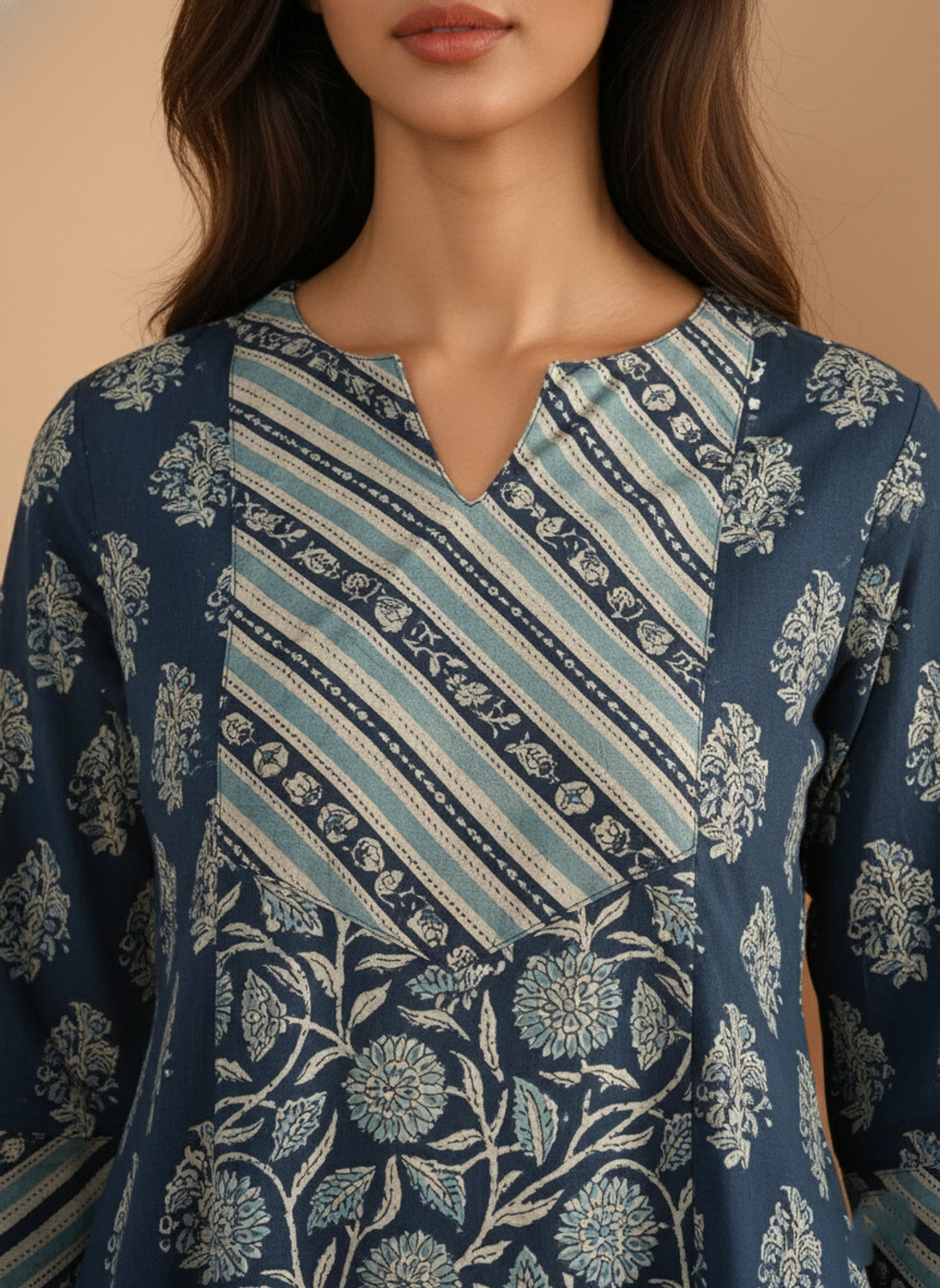 Image of GULMEHAK Women Printed Flared Kurta