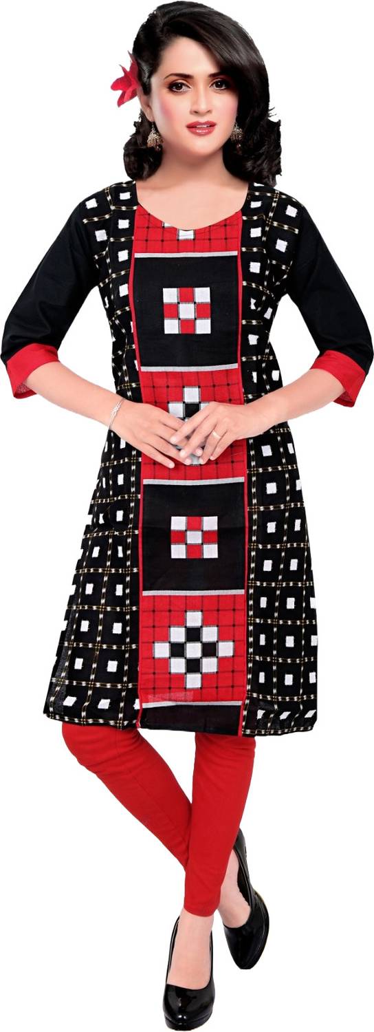 ARTFULTHREADS Women Printed, Geometric Print A-line Kurta