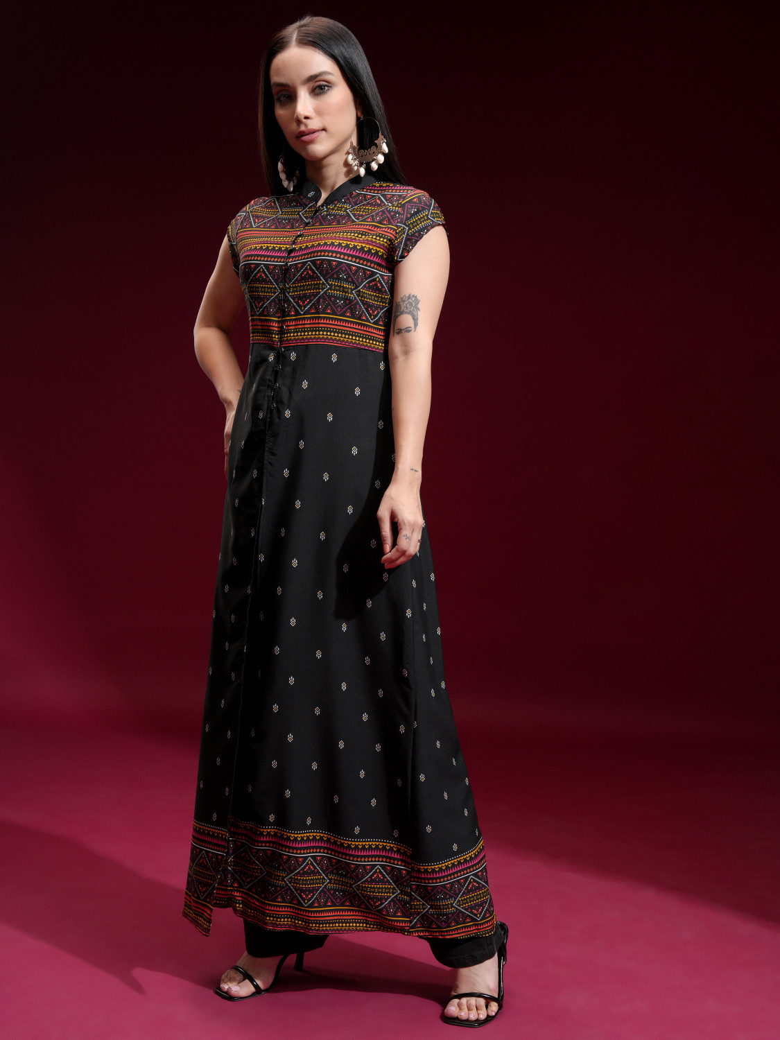 Image of Vishudh Women Printed A-line Kurta