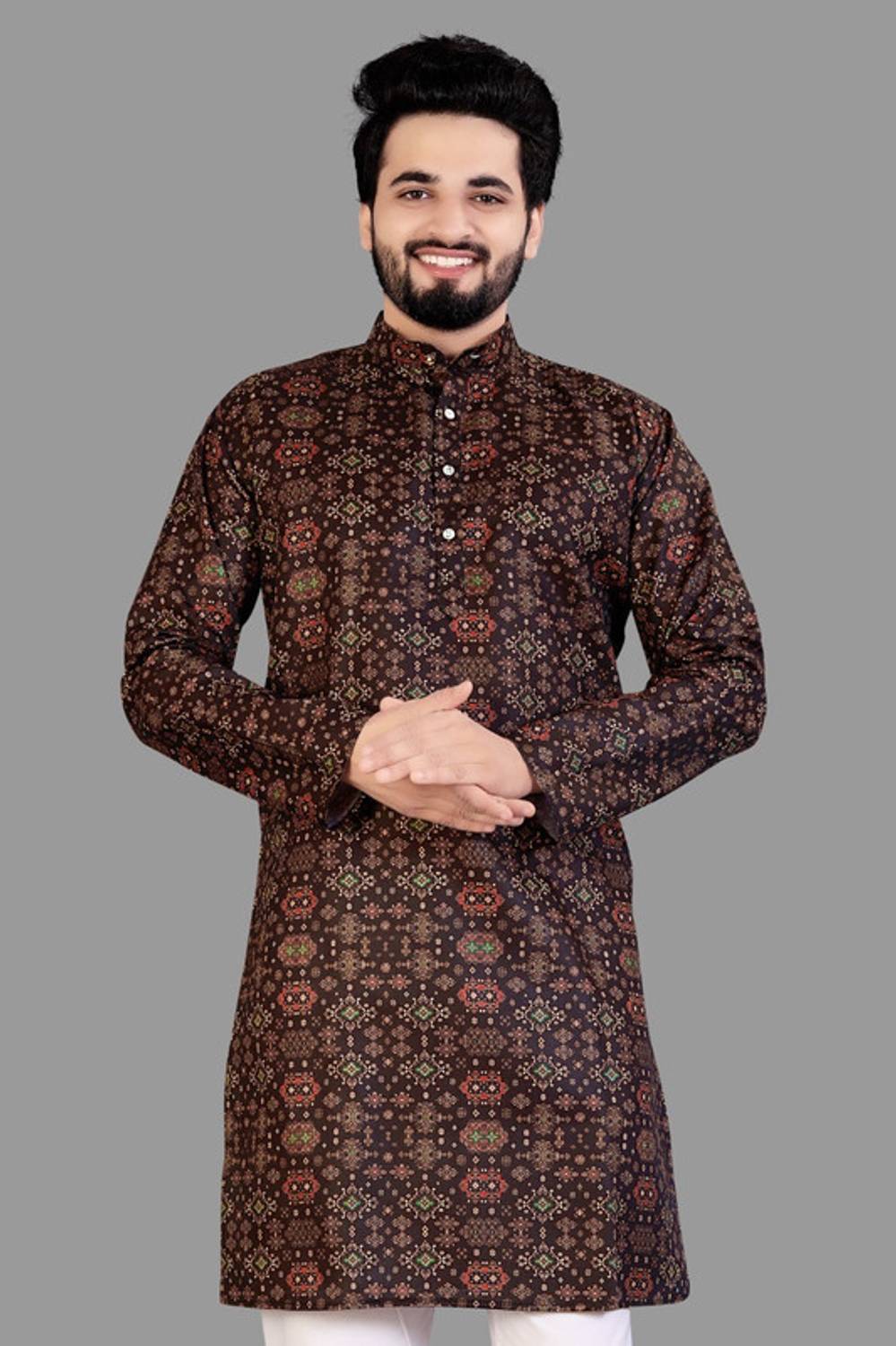 trueoath Men Printed Straight Kurta