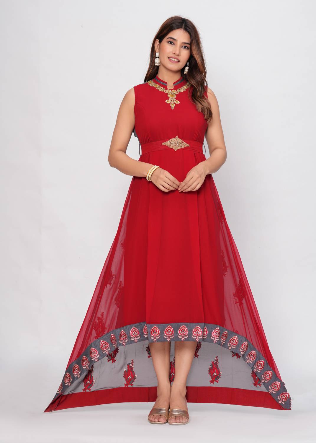 AD4U Women Embroidered Gown Kurta