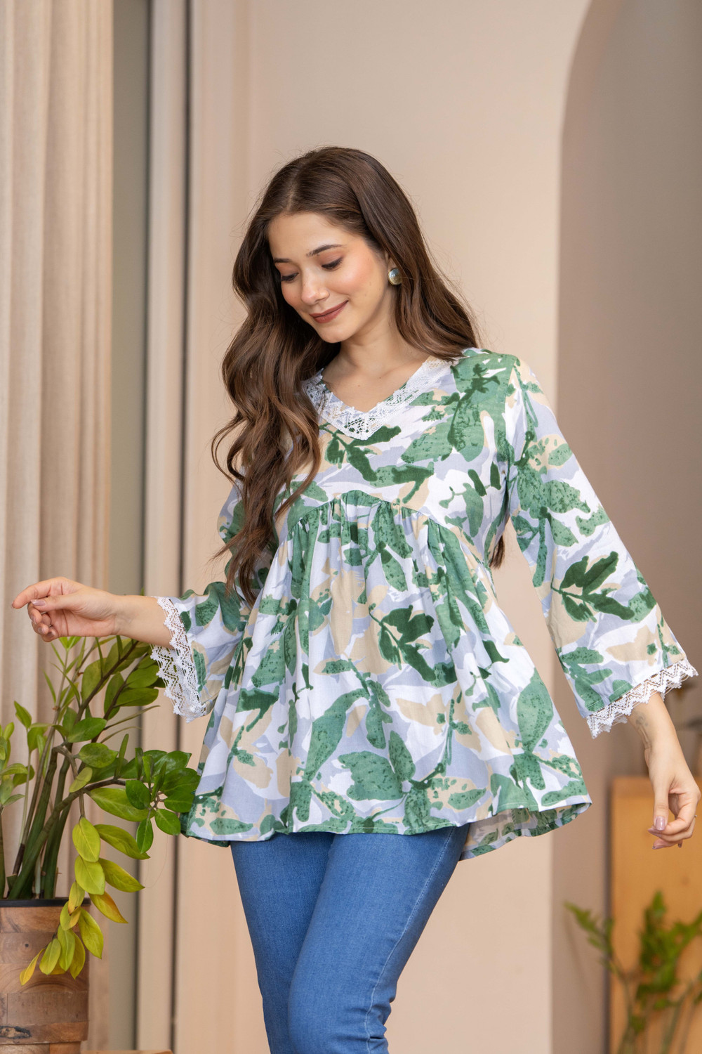 Image of ZTD Women Printed Flared Kurta