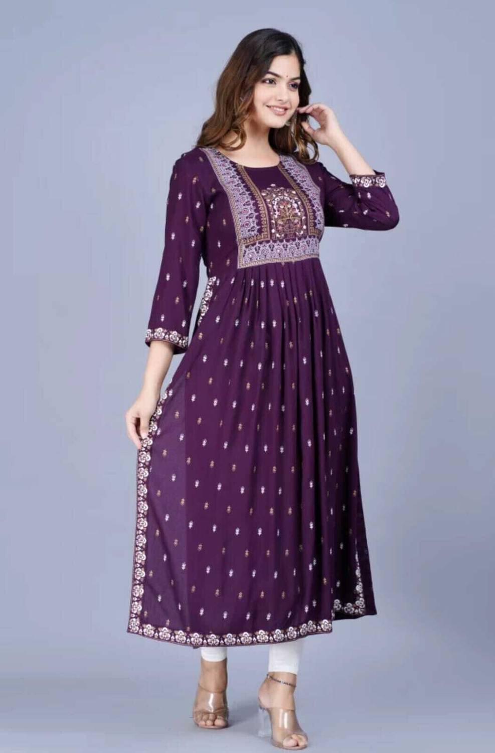 RadhikaKurtis Women Printed Viscose Rayon A-line Kurta (Multicolo