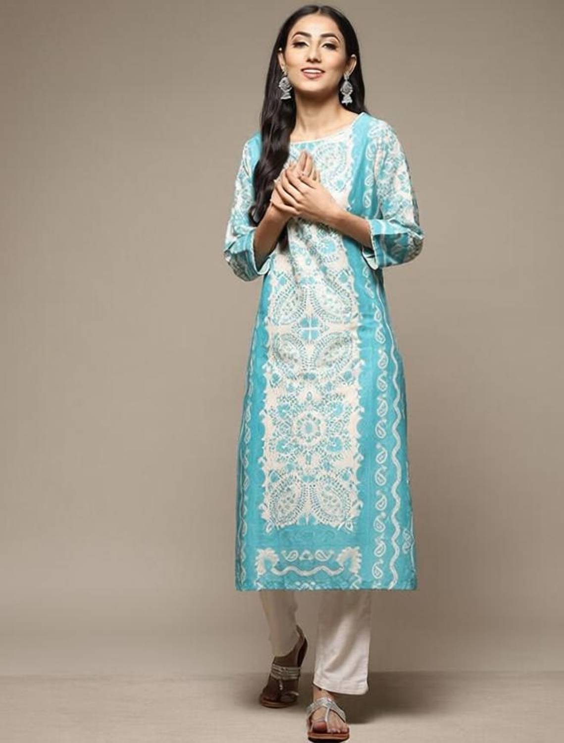 BIBA Women Printed Straight Kurta