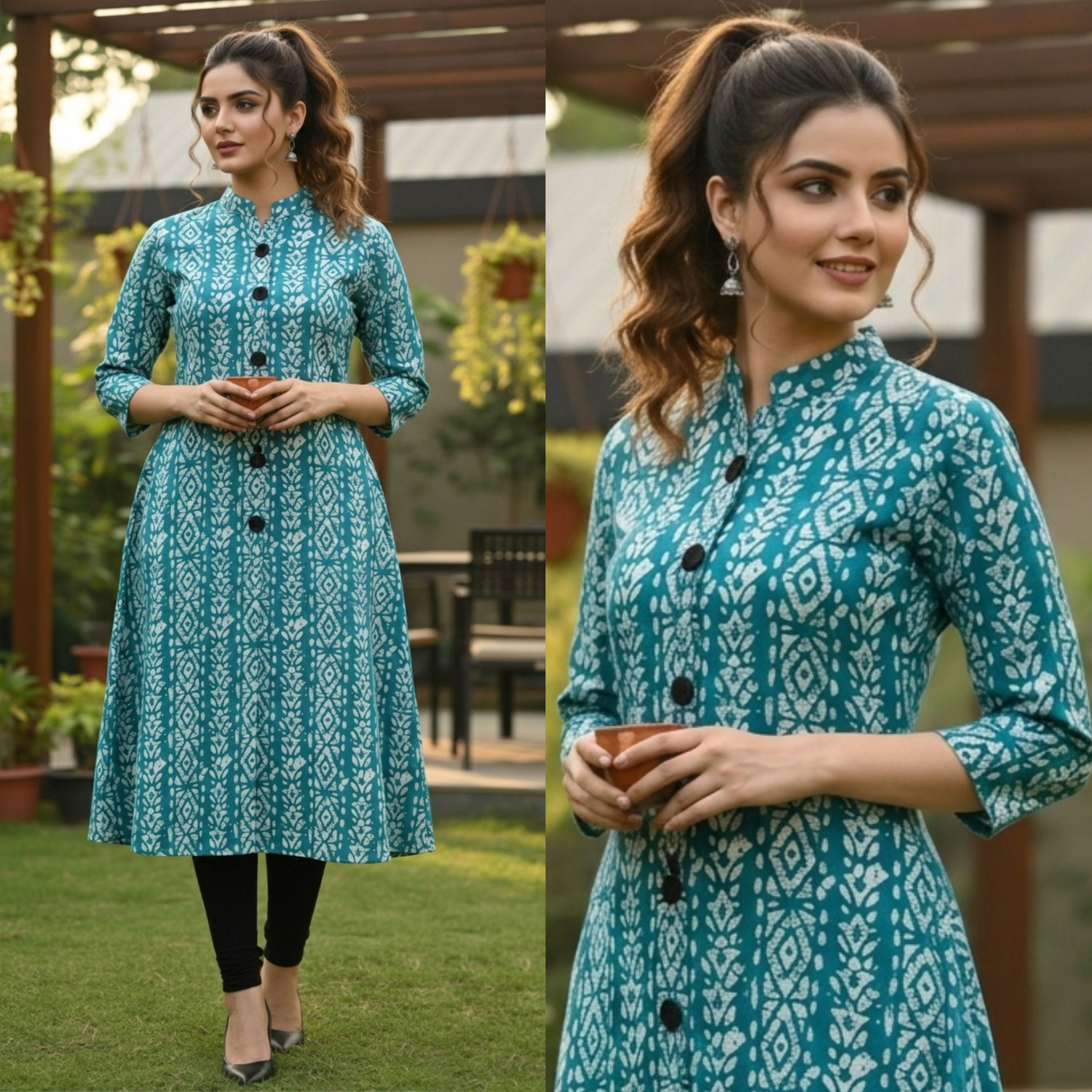 Image of usagi Women Printed A-line Kurta