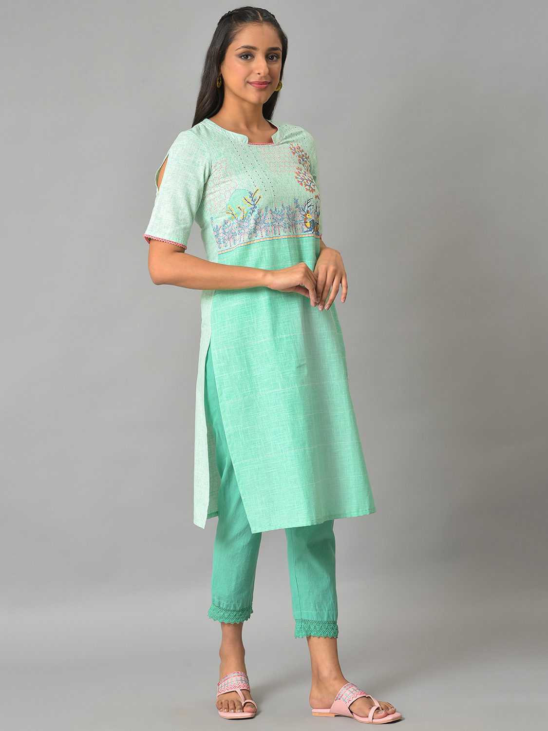 Image of Aurelia Women Printed Straight Kurta