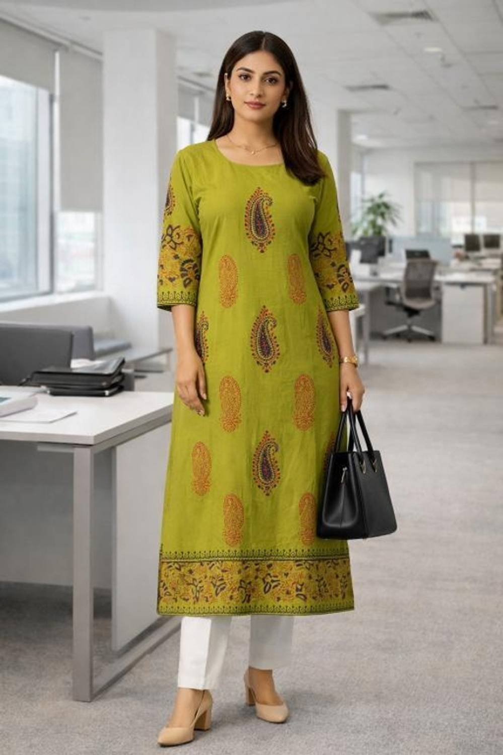 StyleRise Women Printed Straight Kurta
