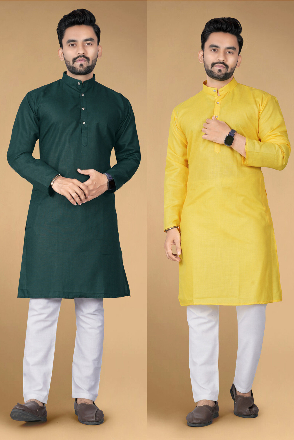 Image of PRIMEICON Men Solid Straight Kurta