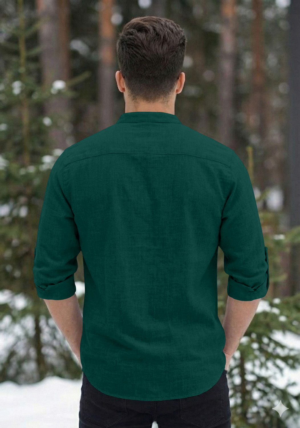 Image of bellstone Men Solid Straight Kurta