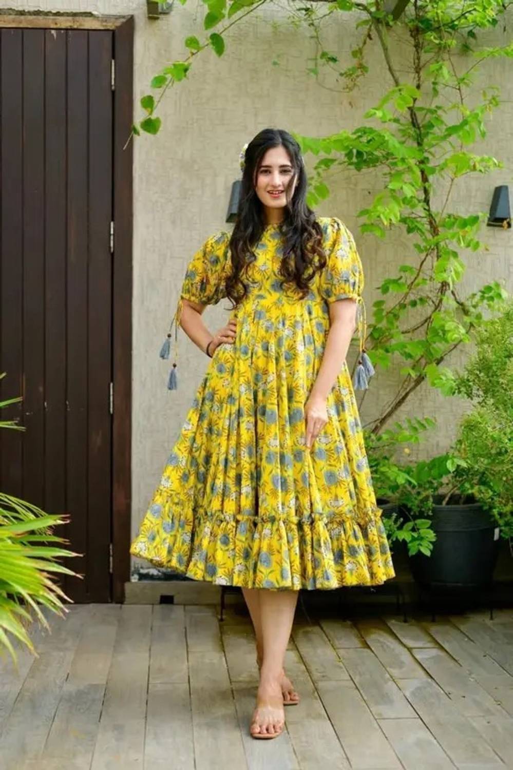 Aimca Women Floral Print Anarkali Kurta
