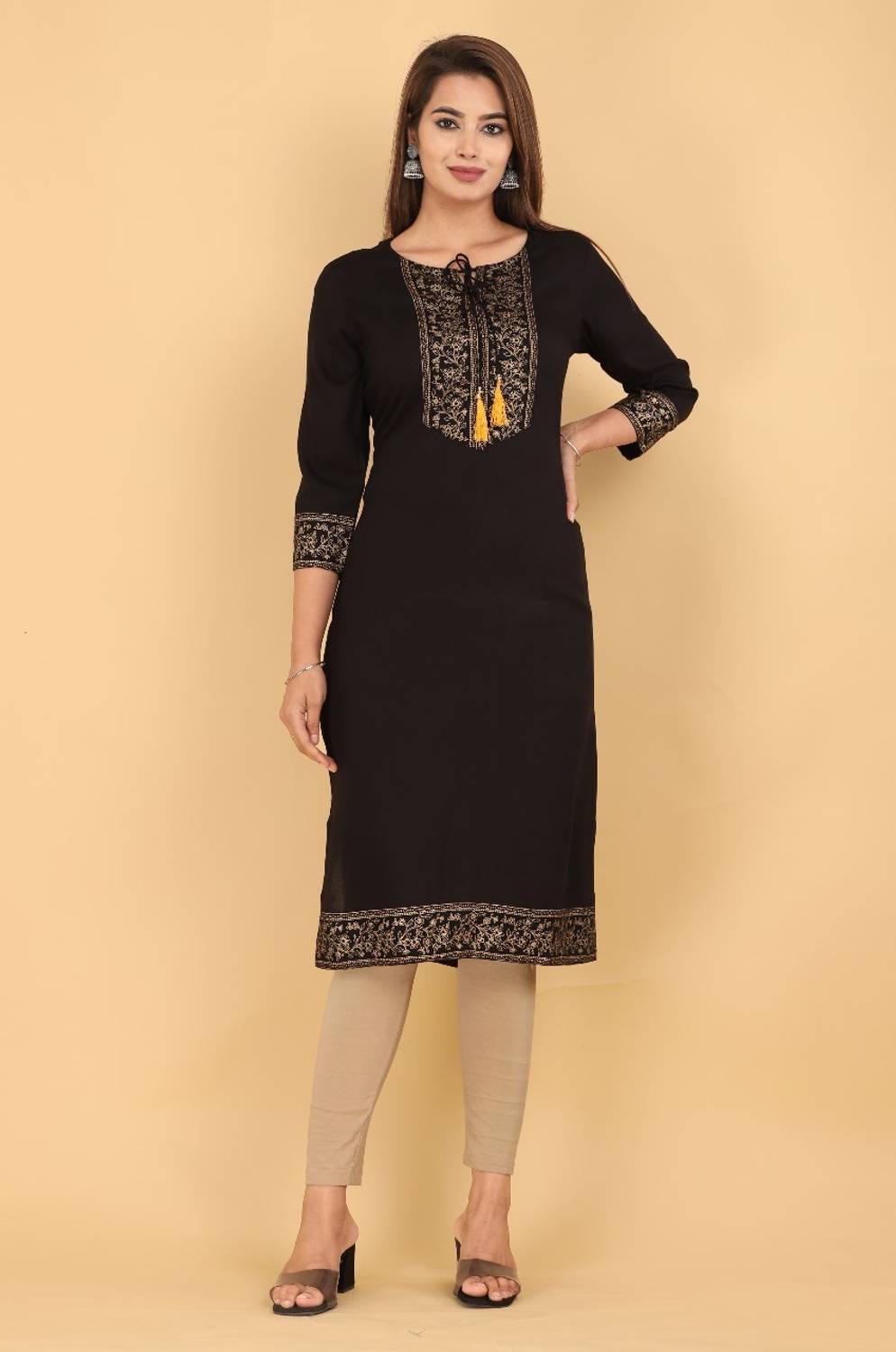 CHECHI Women Printed Flared Kurta