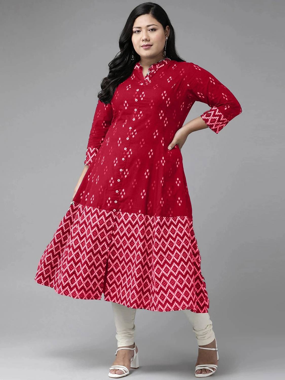 AKIKO Women Floral Print A-line Kurta