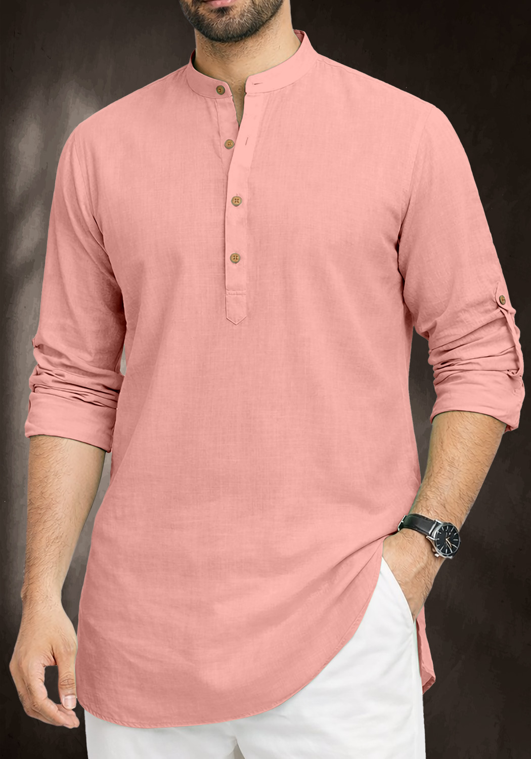 Image of IMPERIAL CHOICE Men Solid Straight Kurta