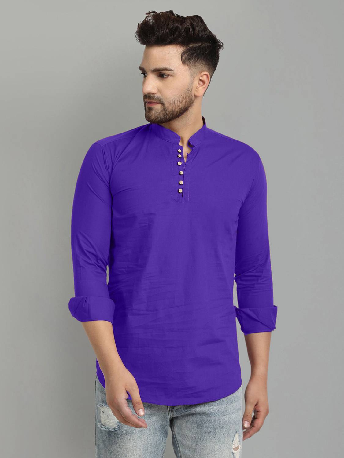 LookMark Men Solid Straight Kurta