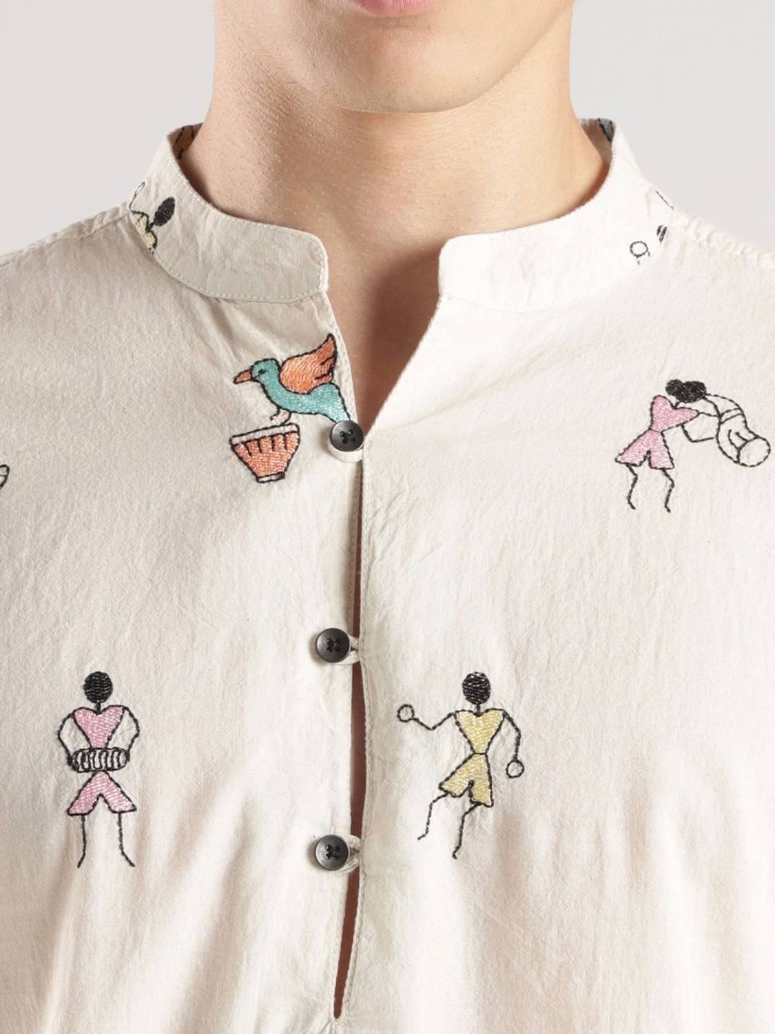 HERE&NOW Men Printed A-line Kurta Multicolor - Image 3