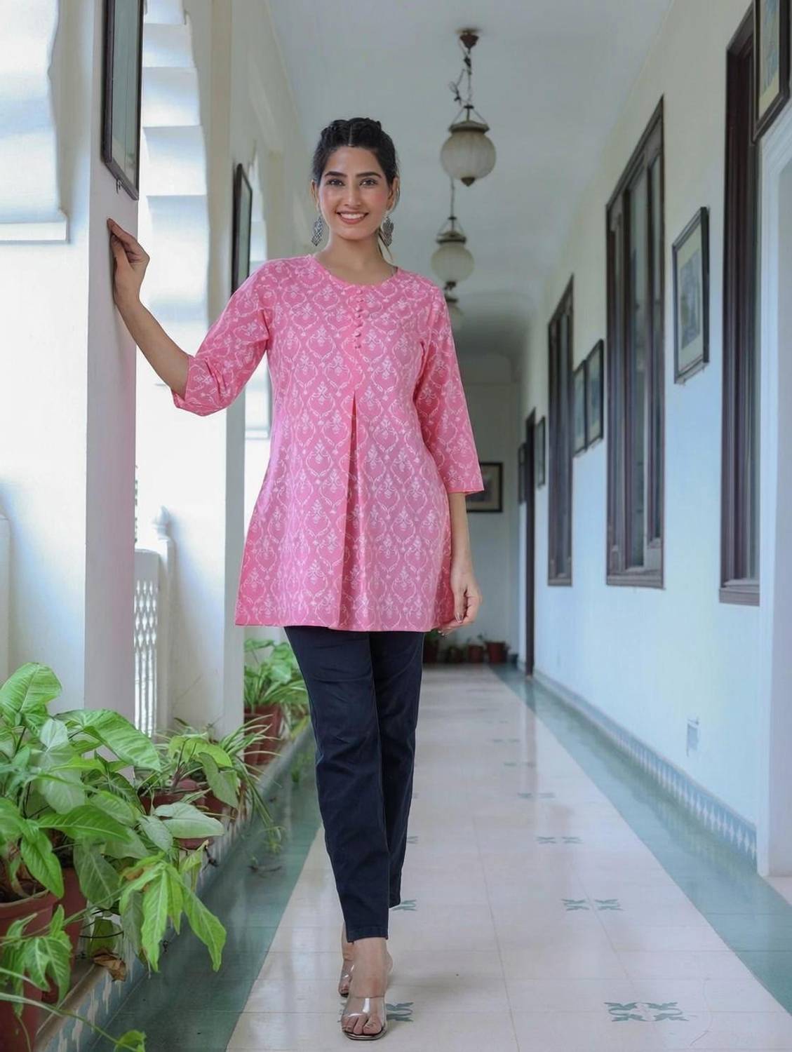 IKRASS Women Printed A-line Kurta