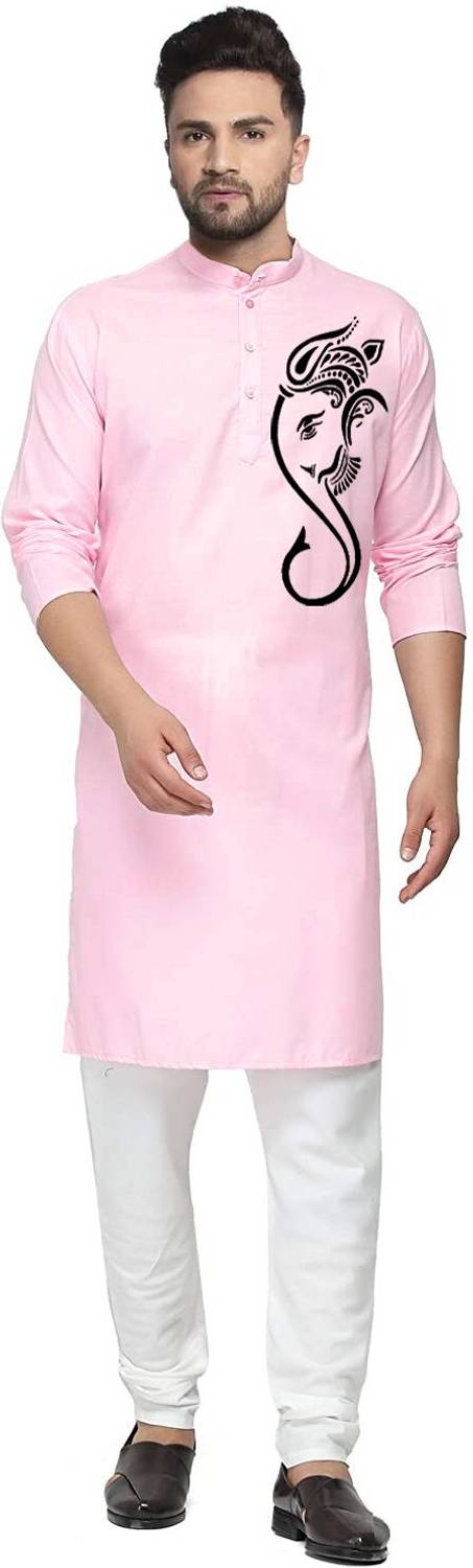 Arzu Fashion Men Printed Straight Kurta