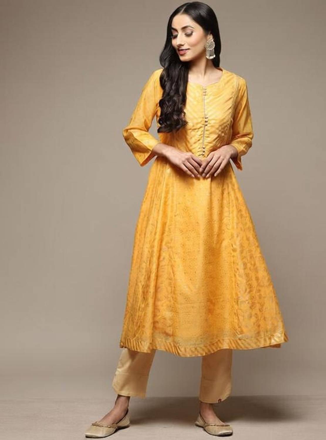 BIBA Women Printed Flared Kurta