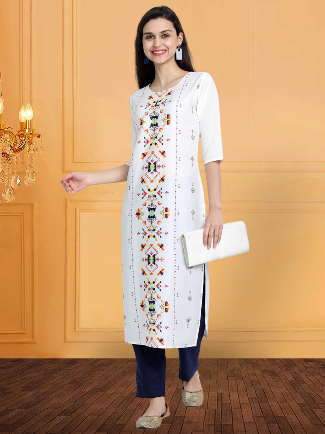 Image of 1 Stop Fashion Women Printed A-line Kurta