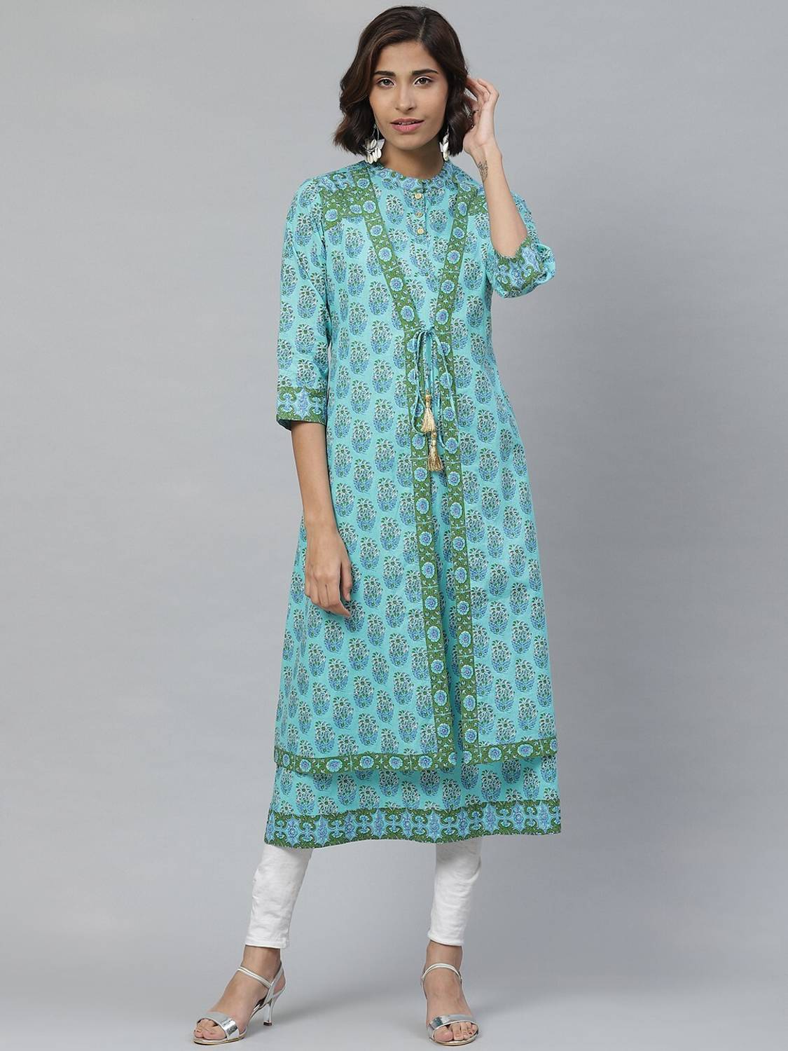 AKIKO Women Floral Print A-line Kurta
